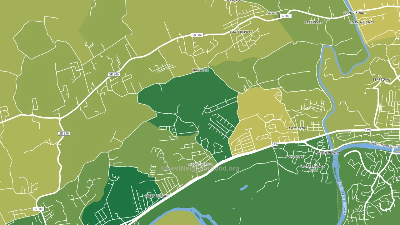 37645, TN block-group voter-turnout map