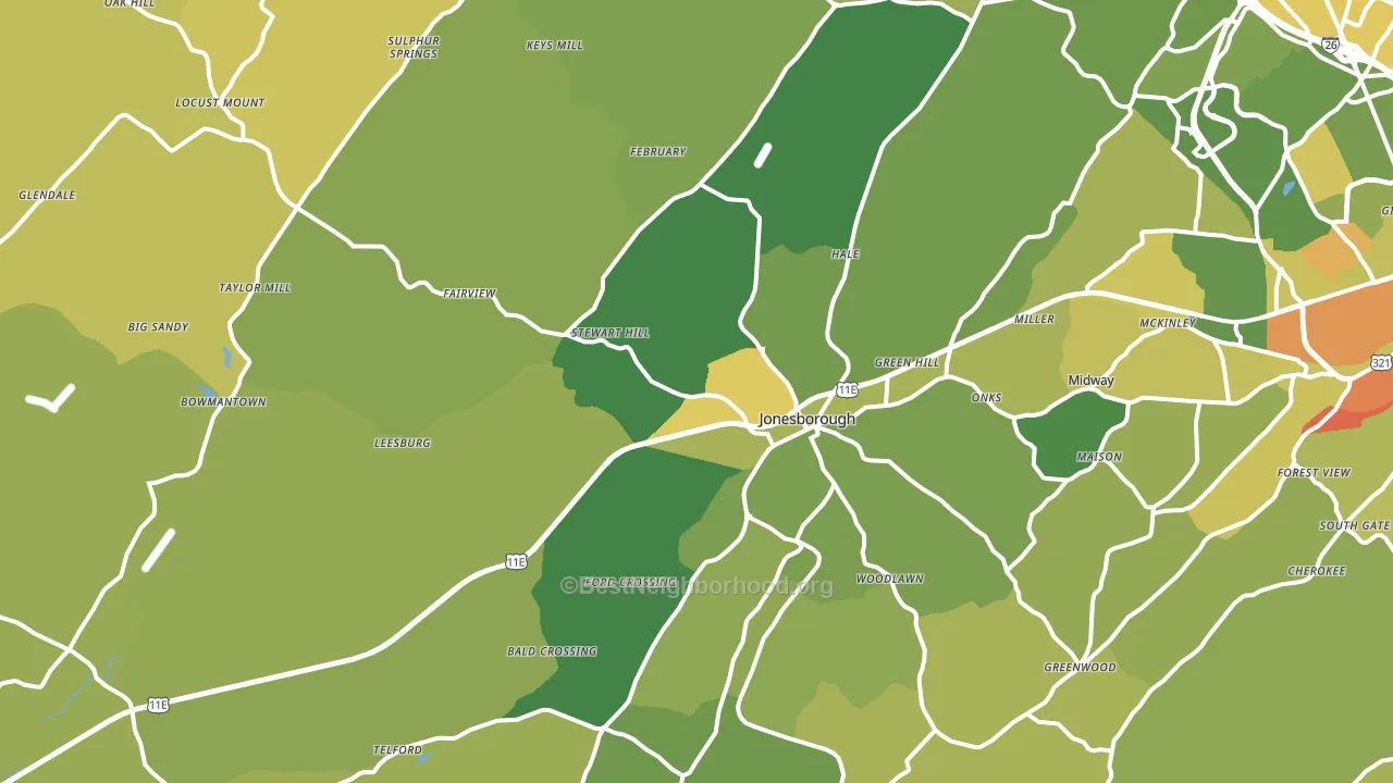37659, TN block-group voter-turnout map