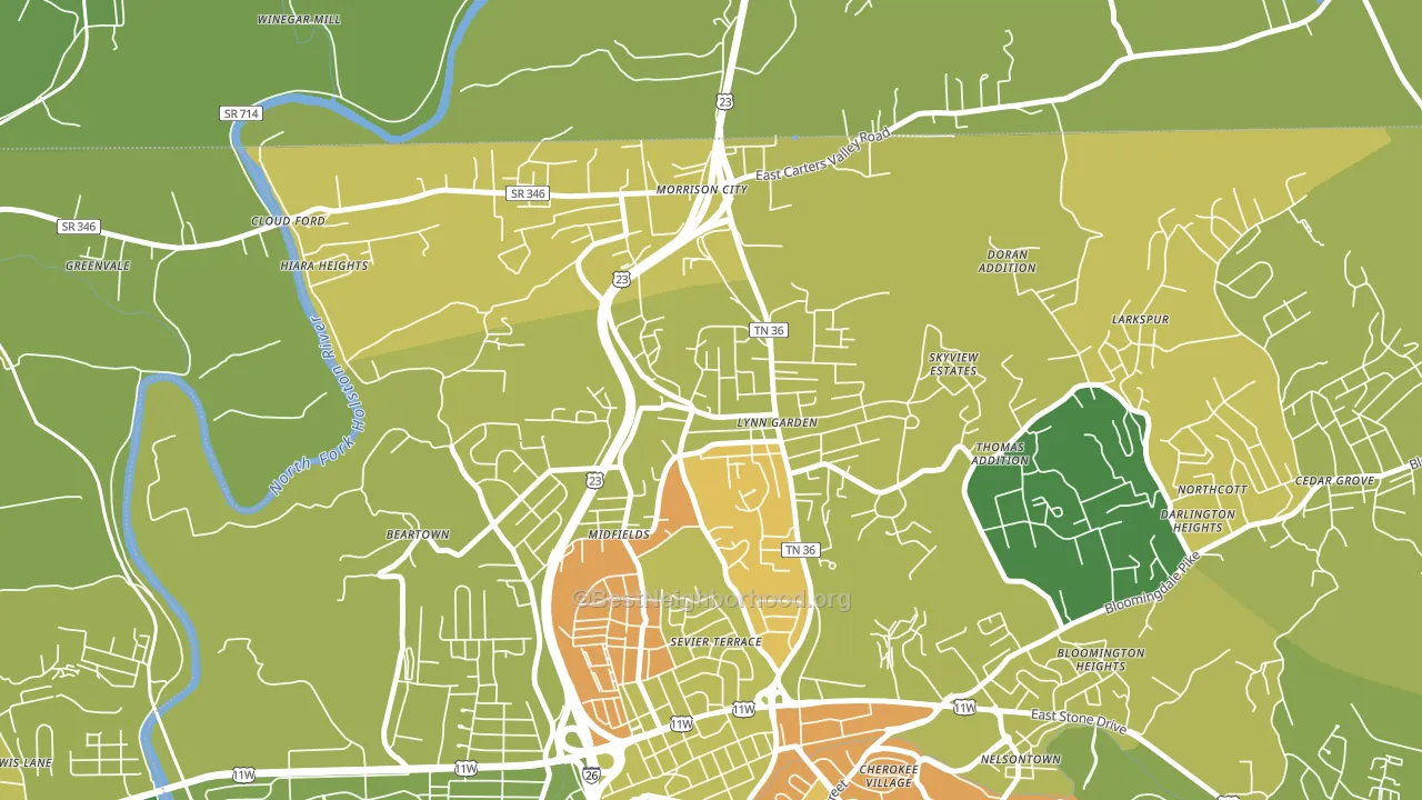 37665, TN block-group voter-turnout map
