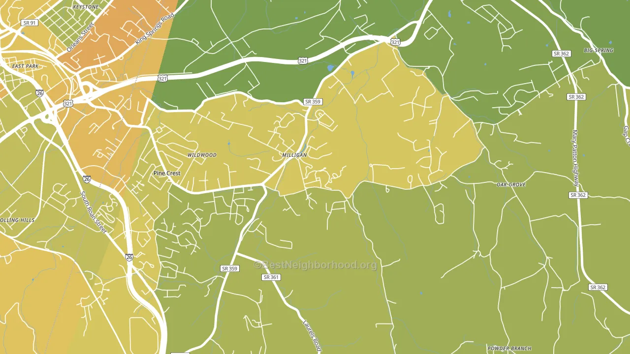 37682, TN block-group voter-turnout map