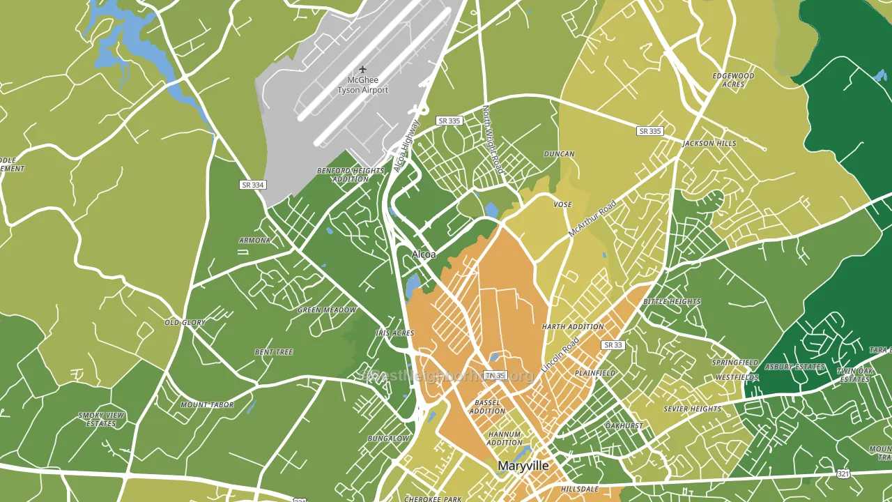 37701, TN block-group voter-turnout map