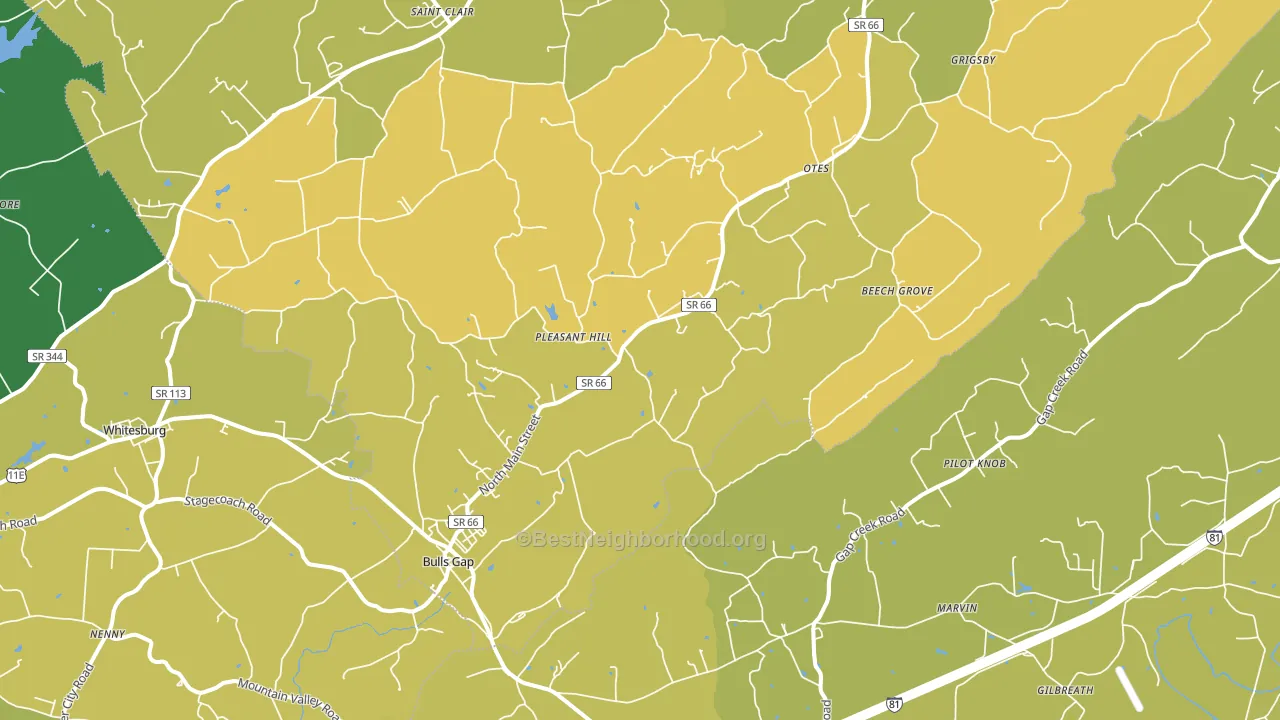 37711, TN block-group voter-turnout map