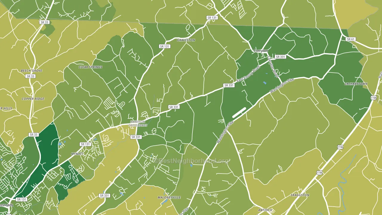 37721, TN block-group voter-turnout map