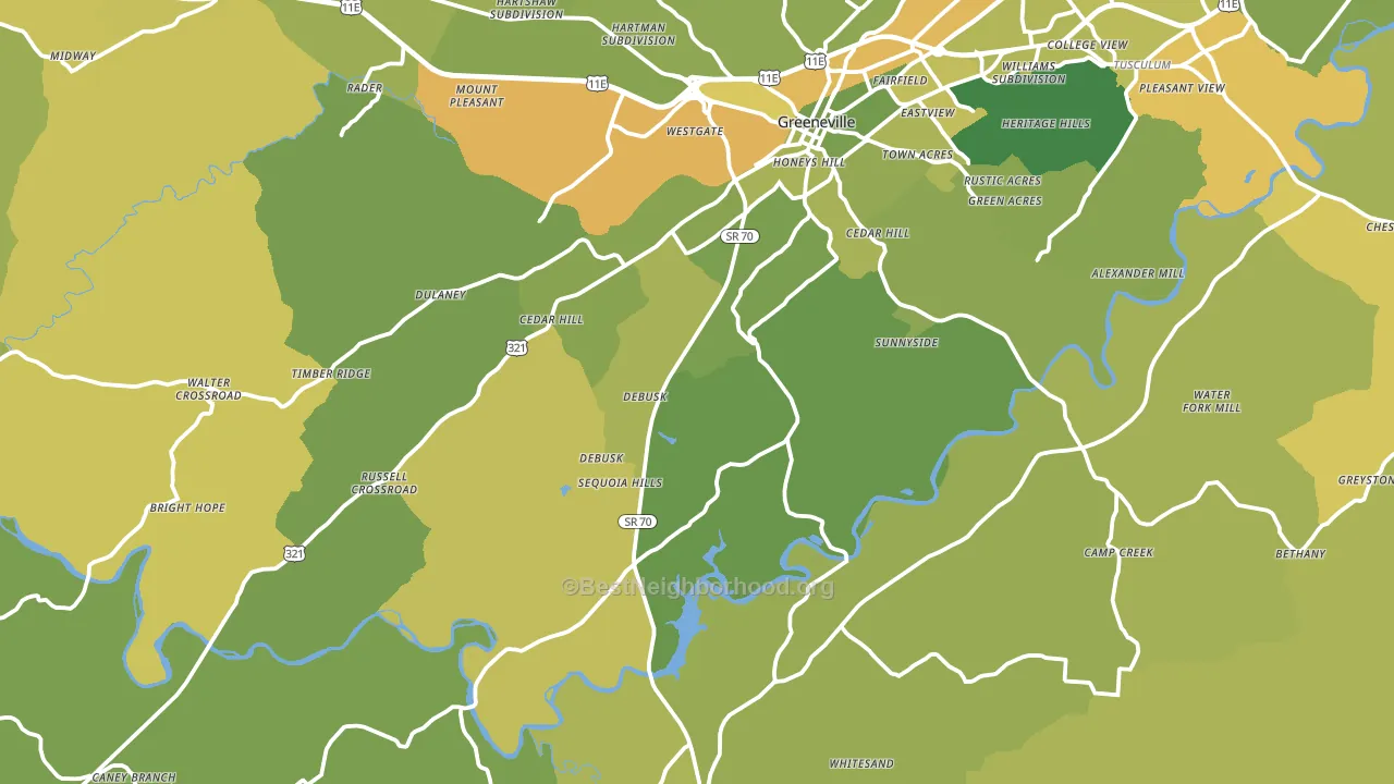 37743, TN block-group voter-turnout map