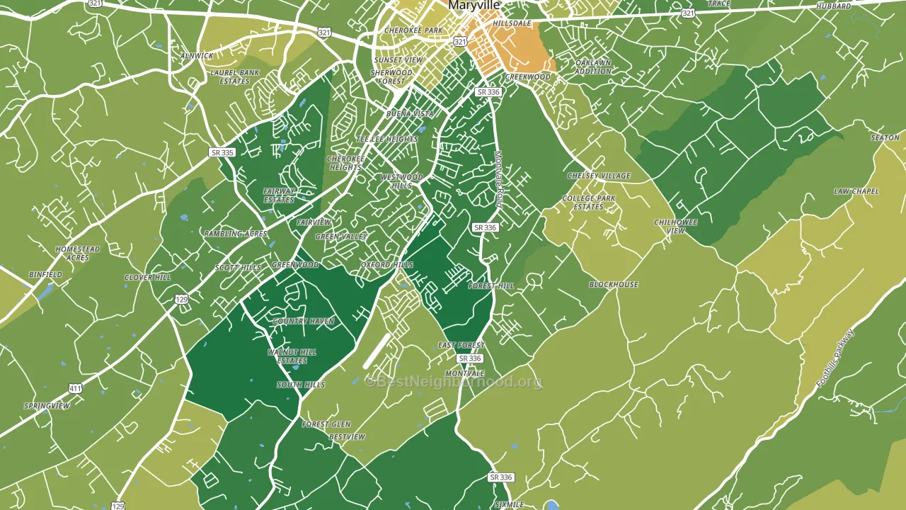 37803, TN block-group voter-turnout map