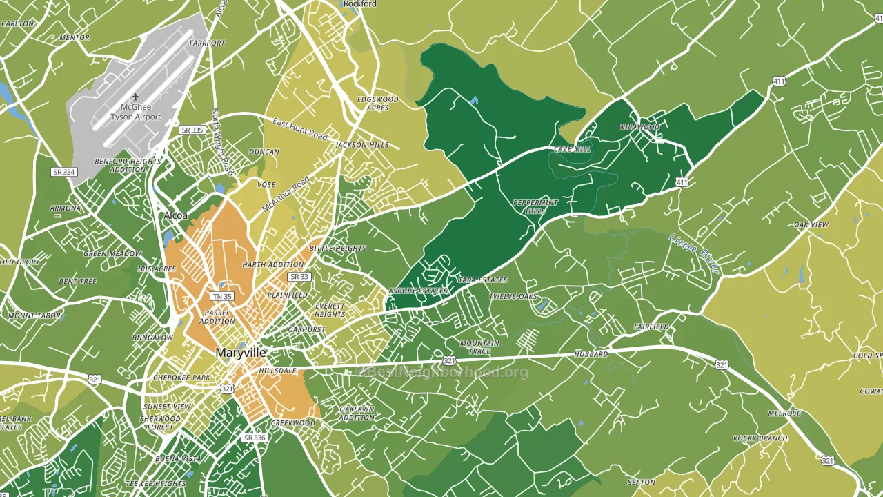 37804, TN block-group voter-turnout map