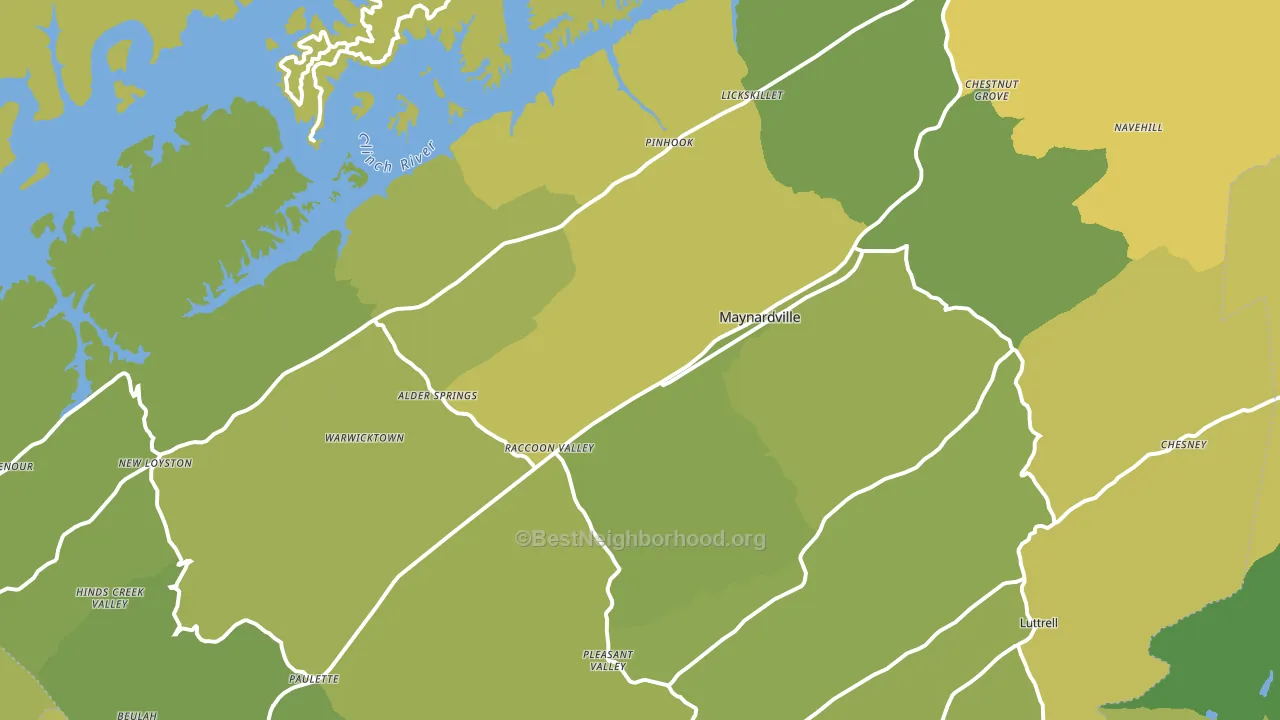 37807, TN block-group voter-turnout map