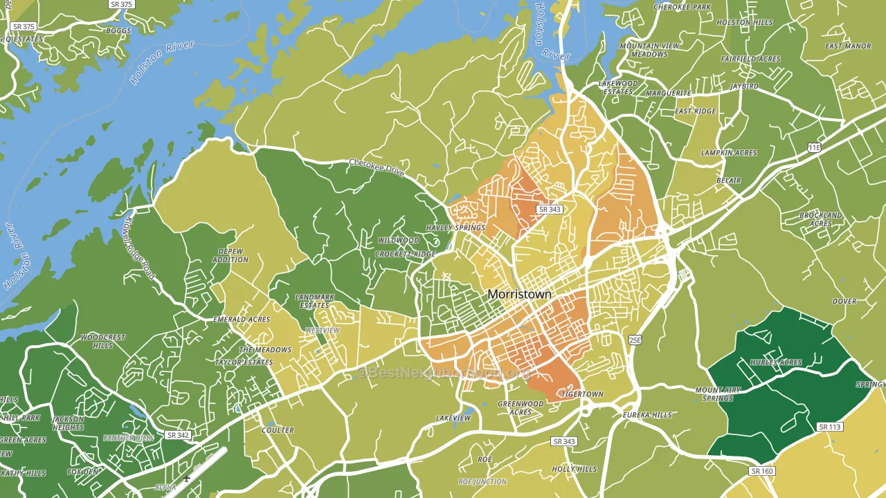 37814, TN block-group voter-turnout map
