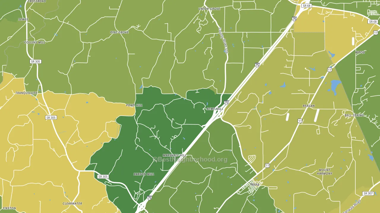 37826, TN block-group voter-turnout map