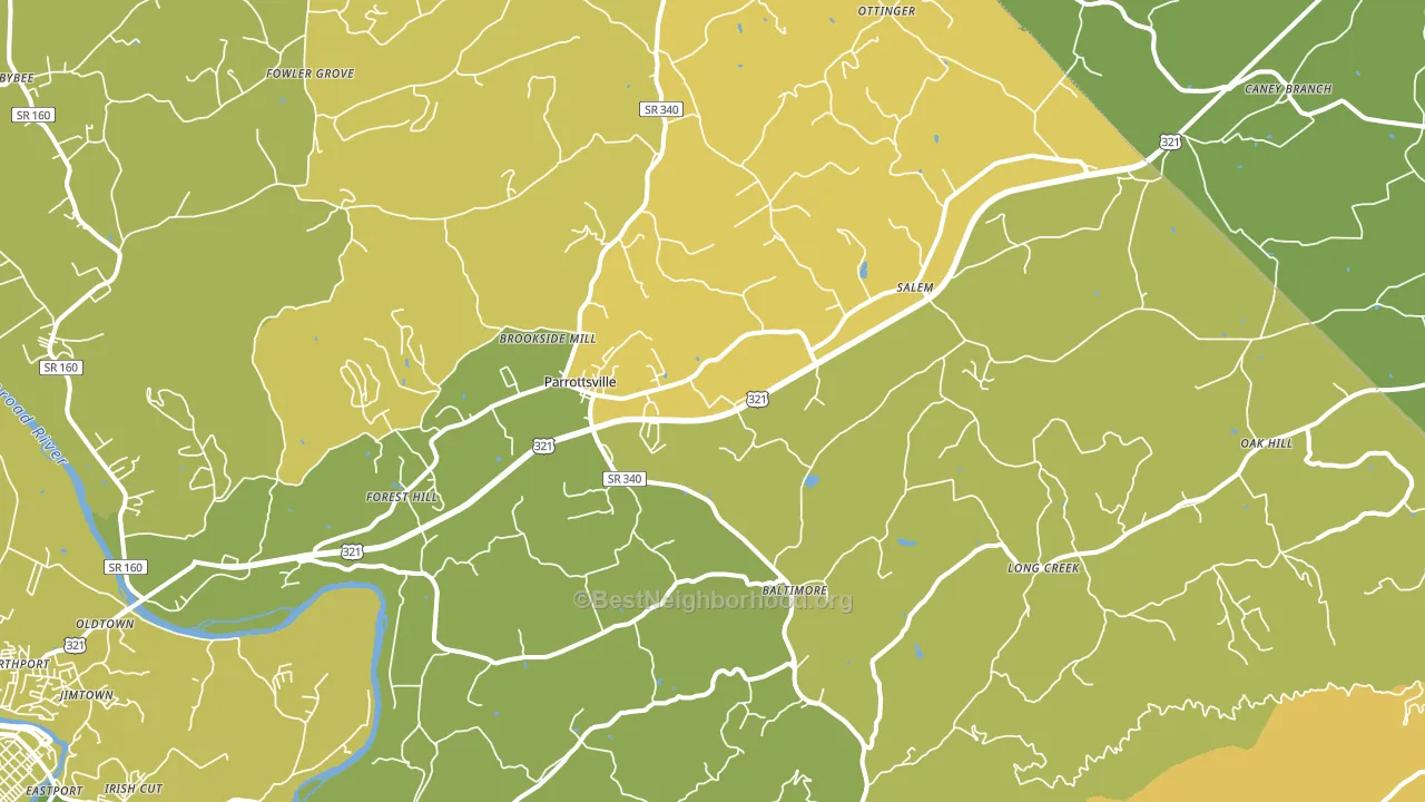 37843, TN block-group voter-turnout map