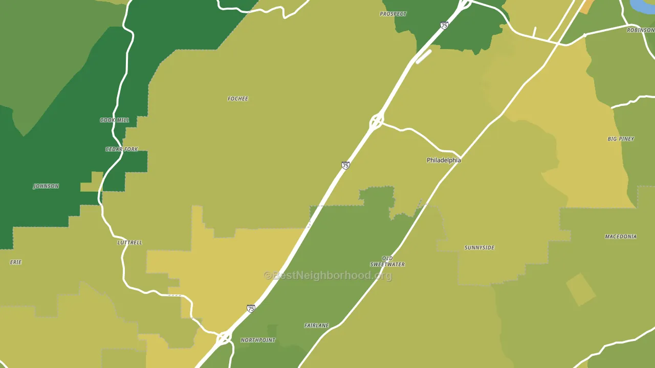 37846, TN block-group voter-turnout map