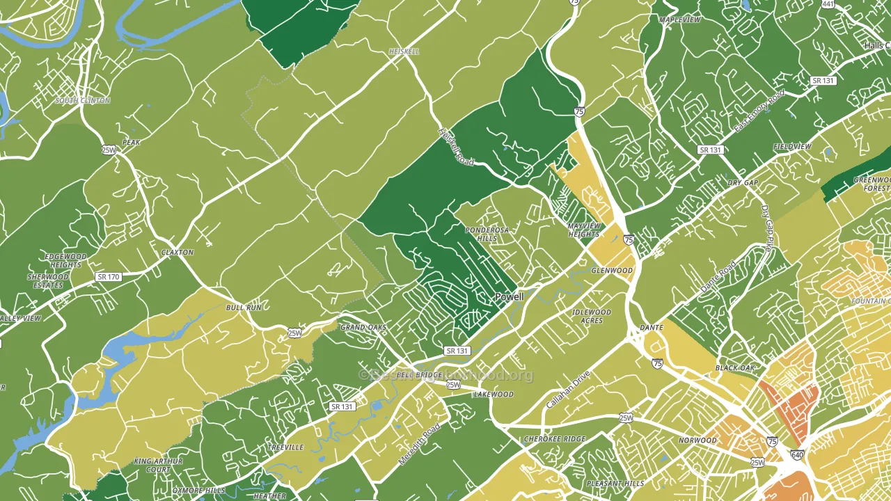 37849, TN block-group voter-turnout map