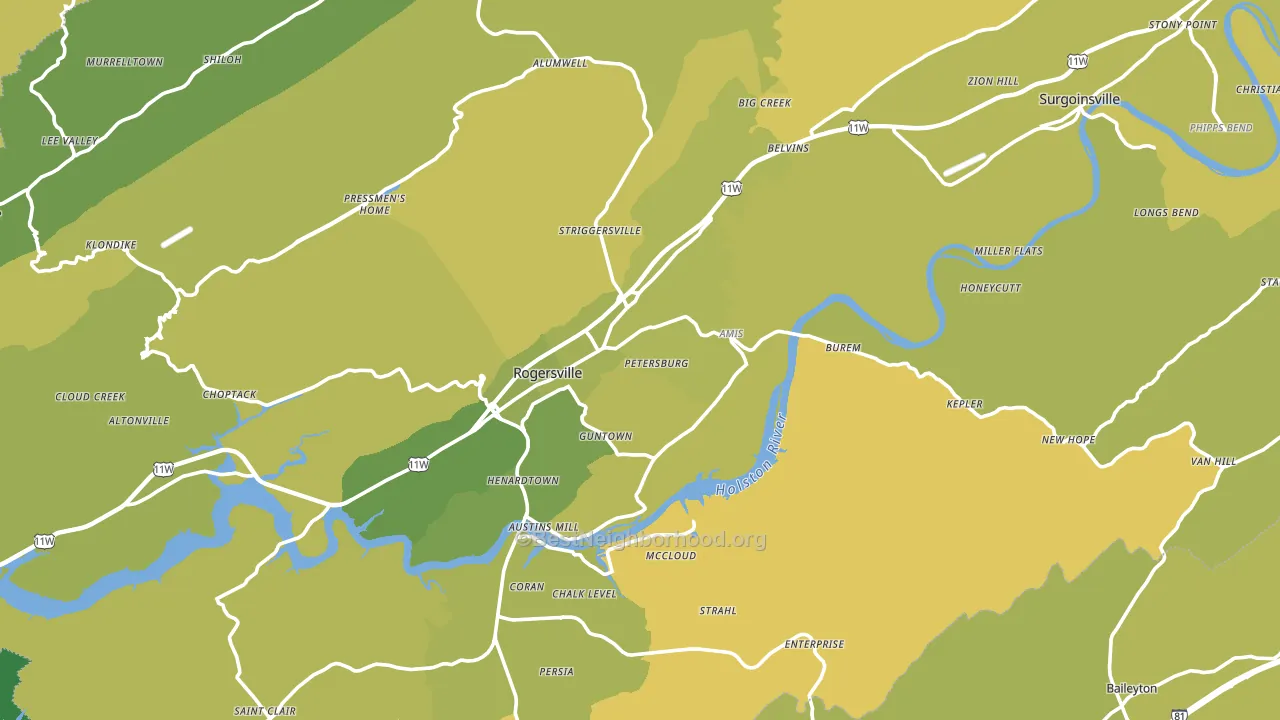 37857, TN block-group voter-turnout map