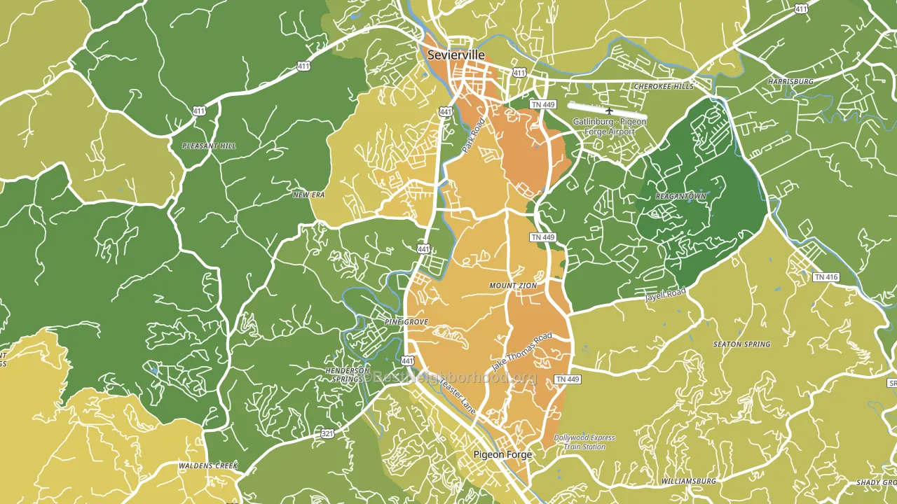 37862, TN block-group voter-turnout map
