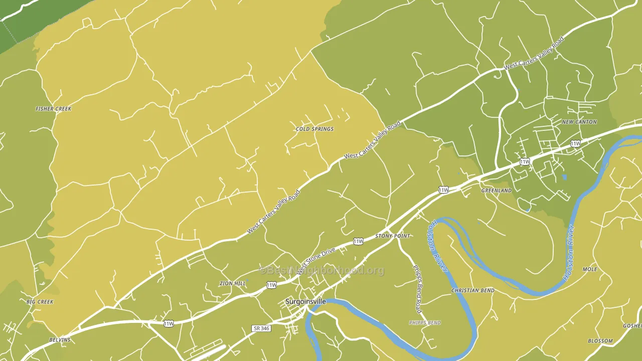 37873, TN block-group voter-turnout map