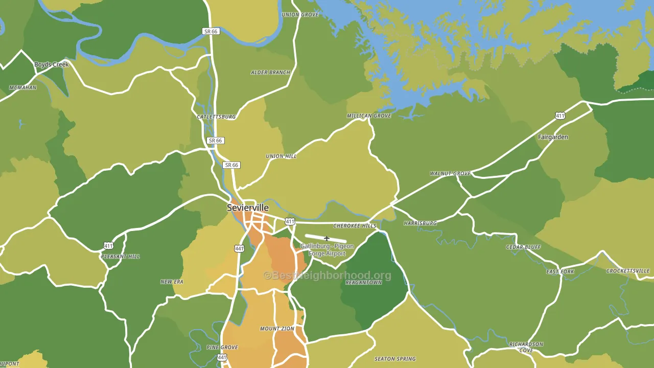 37876, TN block-group voter-turnout map