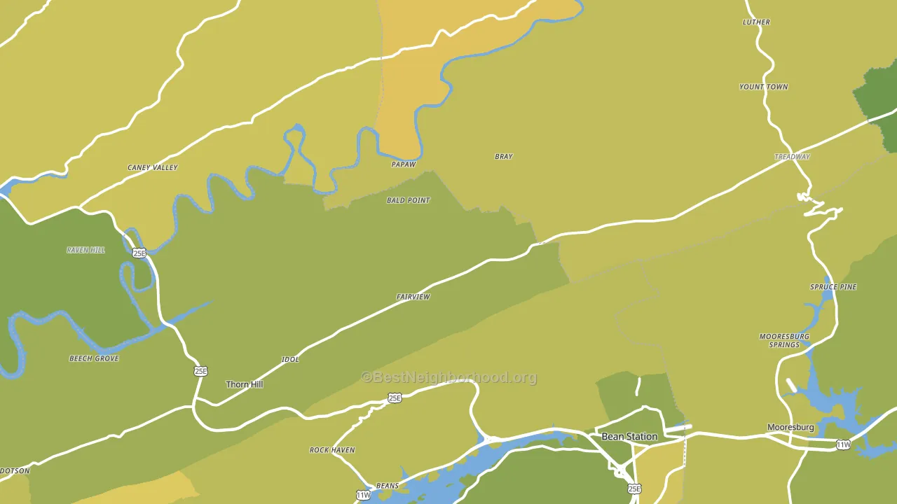 37881, TN block-group voter-turnout map