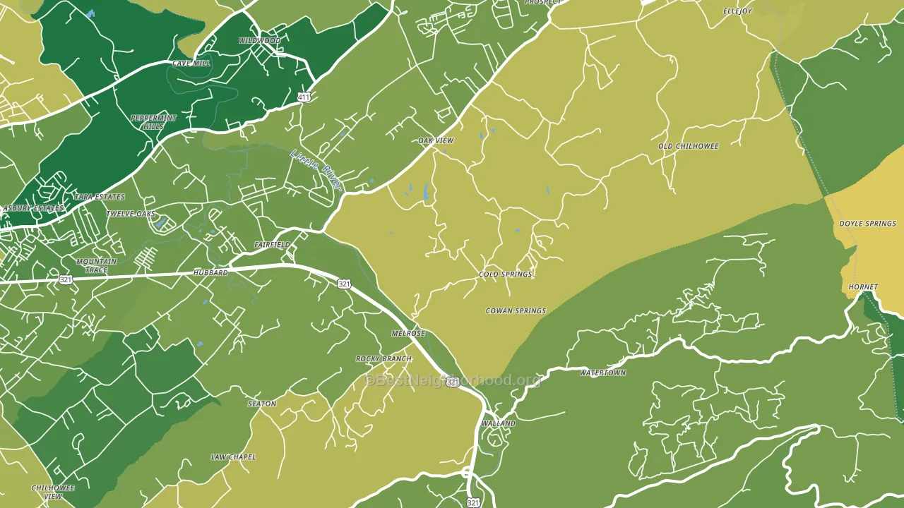 37886, TN block-group voter-turnout map