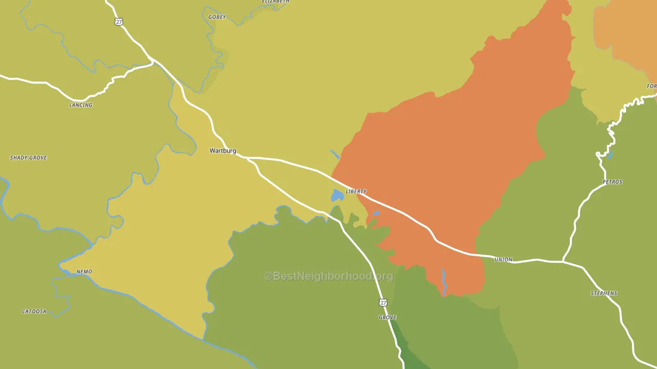 37887, TN block-group voter-turnout map