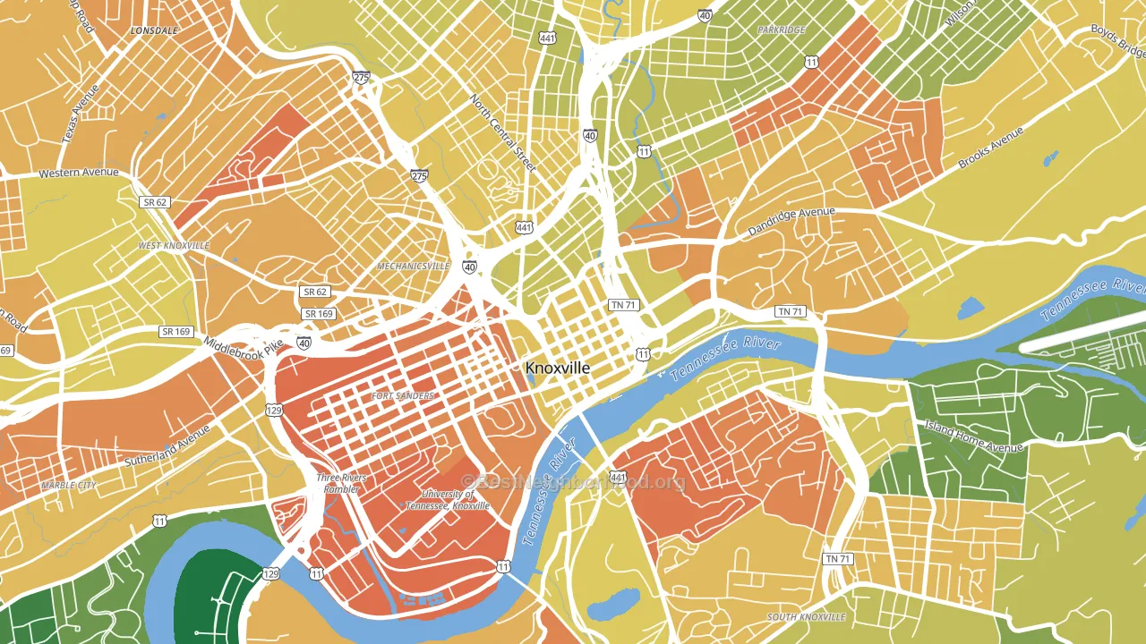 37902, TN block-group voter-turnout map