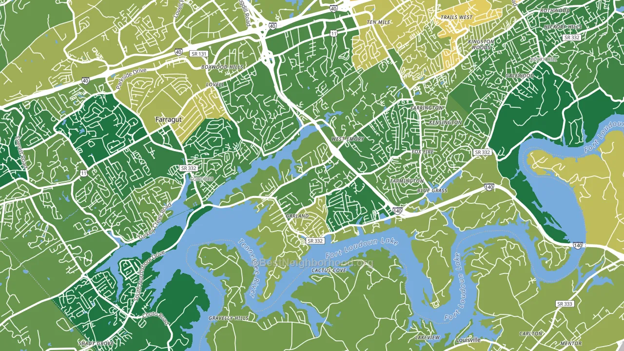 37922, TN block-group voter-turnout map