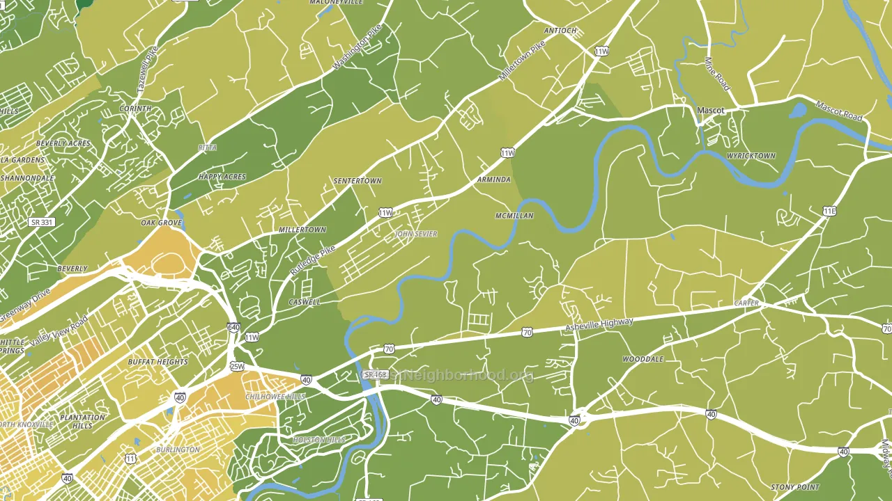 37924, TN block-group voter-turnout map