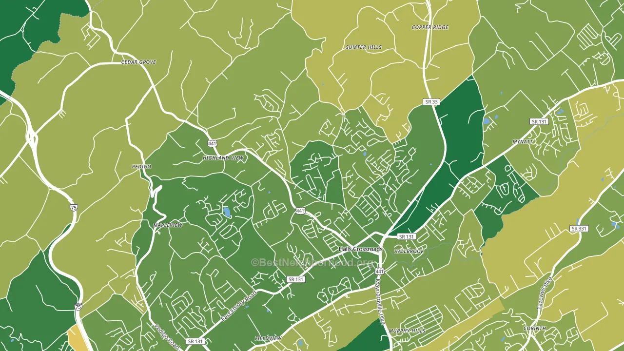 37938, TN block-group voter-turnout map