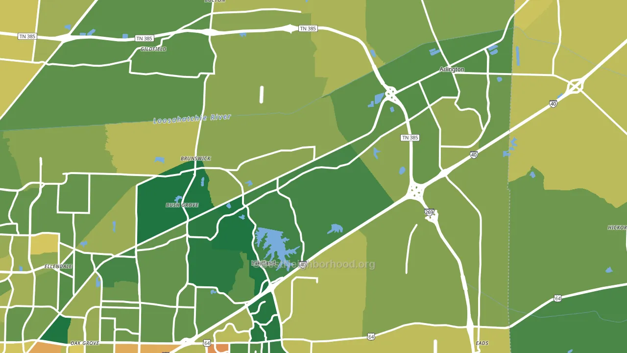 38002, TN block-group voter-turnout map