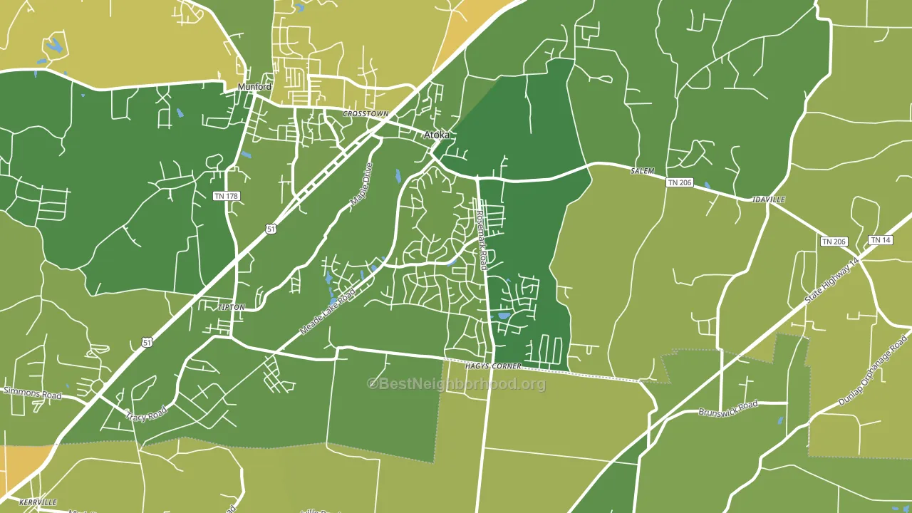 38004, TN block-group voter-turnout map