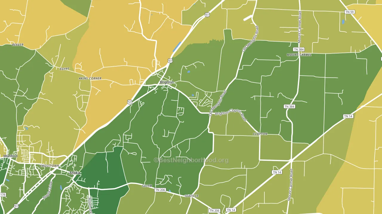 38011, TN block-group voter-turnout map