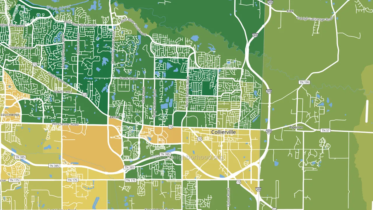 38017, TN block-group voter-turnout map