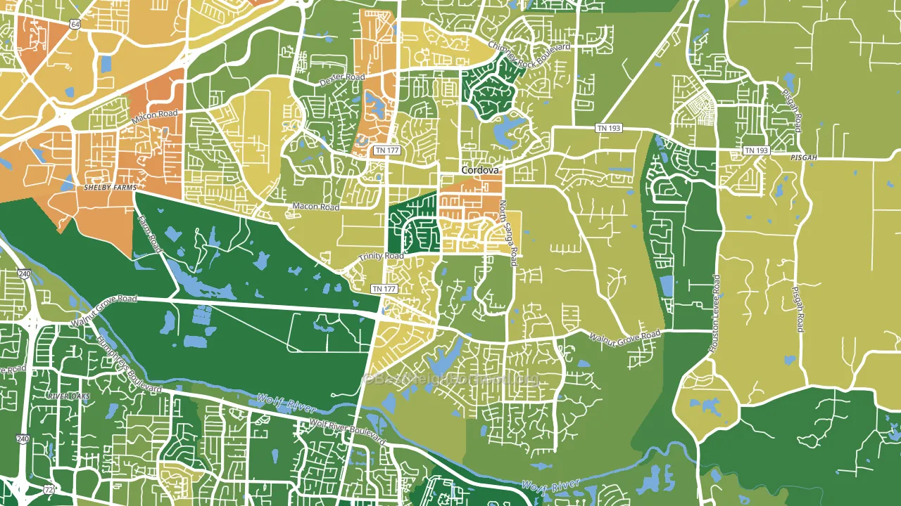 38018, TN block-group voter-turnout map