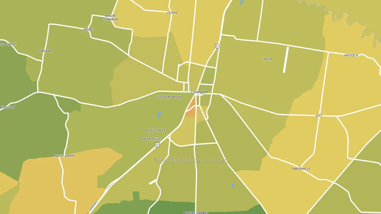 38019, TN block-group voter-turnout map