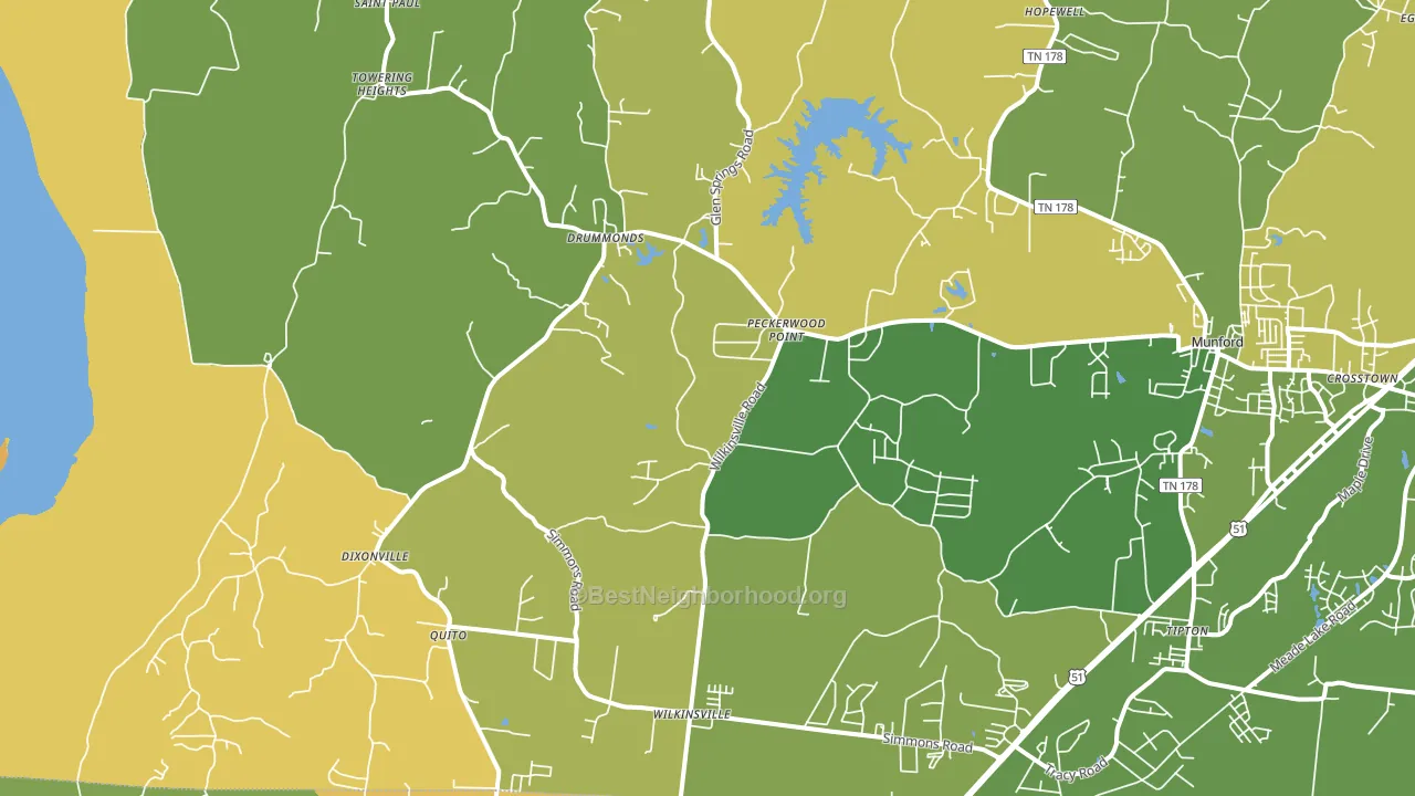 38023, TN block-group voter-turnout map