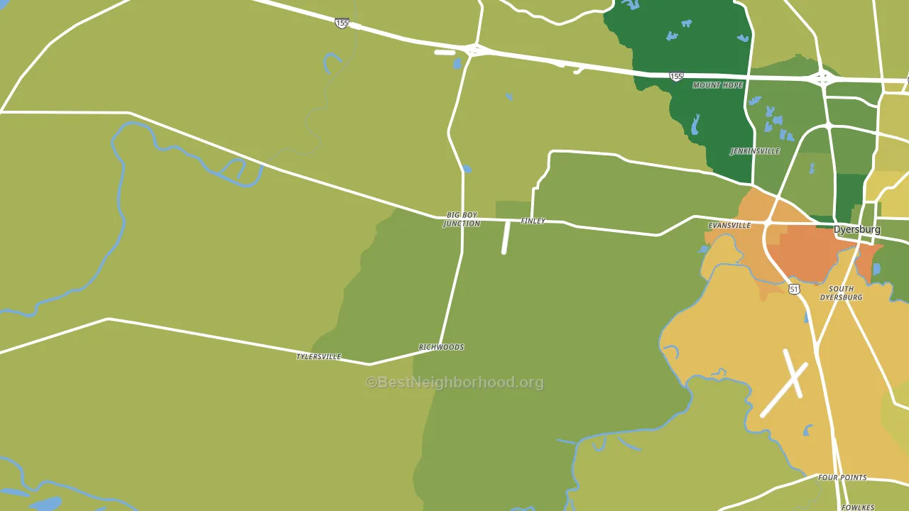 38030, TN block-group voter-turnout map