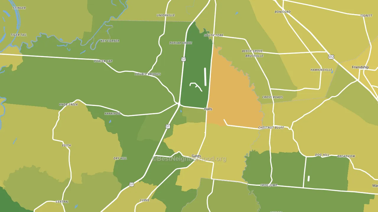 38040, TN block-group voter-turnout map