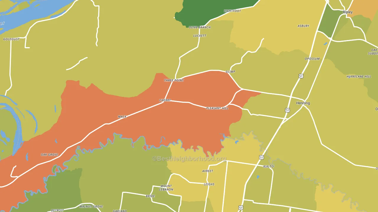 38041, TN block-group voter-turnout map
