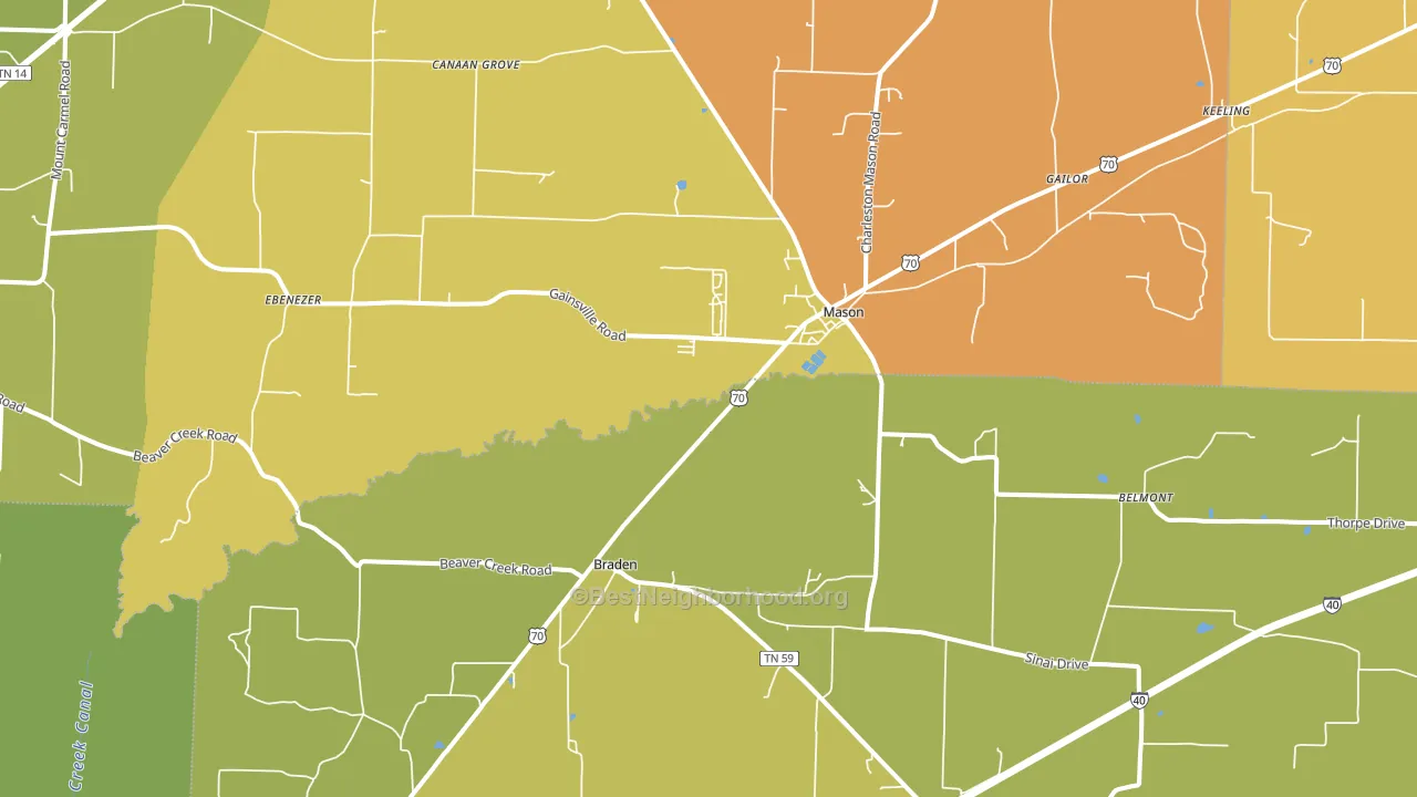 38049, TN block-group voter-turnout map