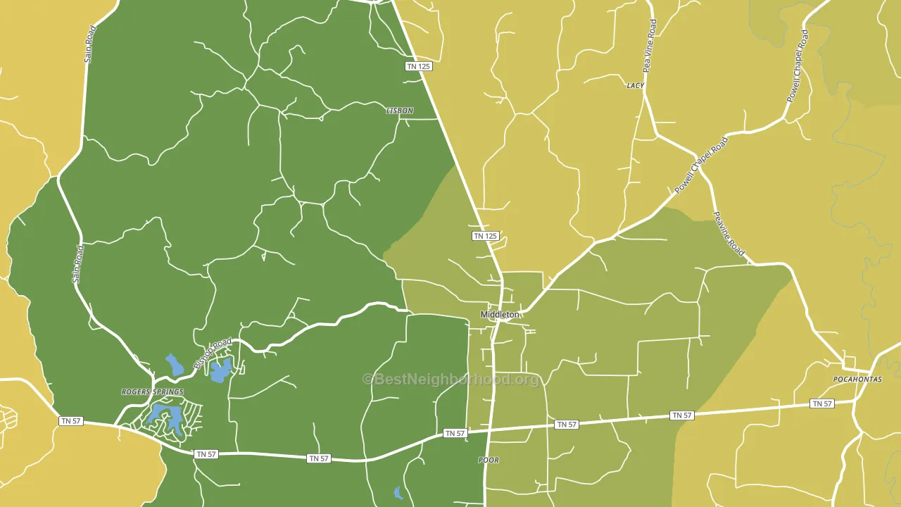 38052, TN block-group voter-turnout map