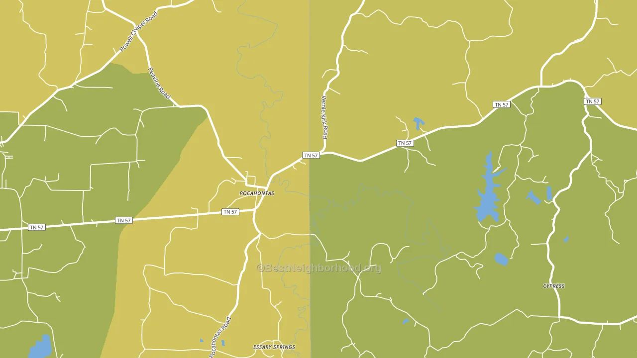 38061, TN block-group voter-turnout map