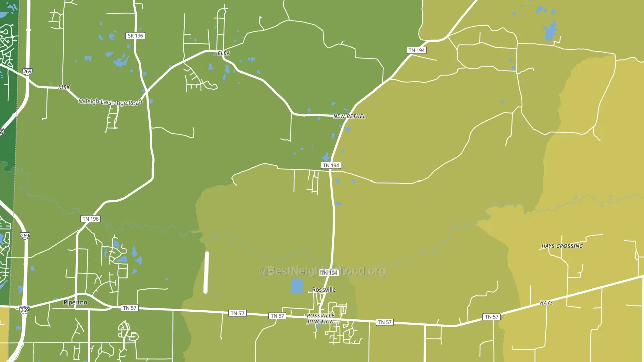 38066, TN block-group voter-turnout map