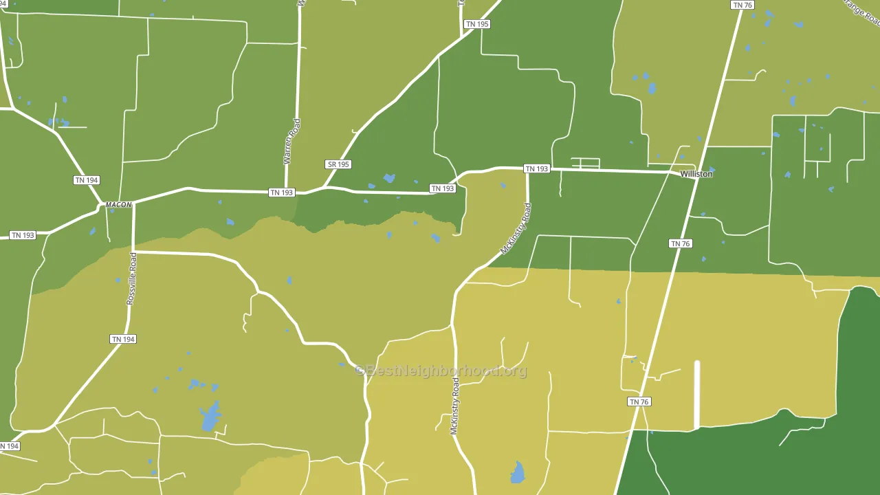 38076, TN block-group voter-turnout map