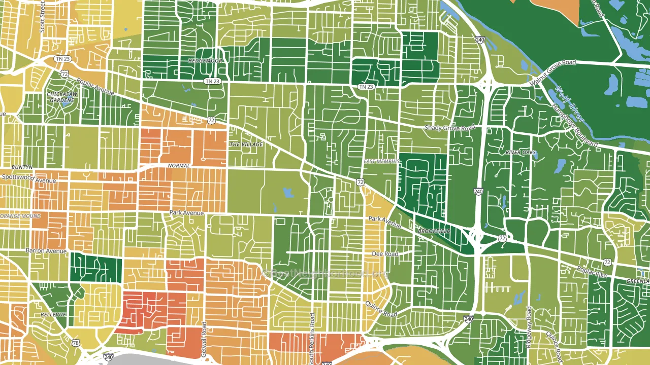 38117, TN block-group voter-turnout map