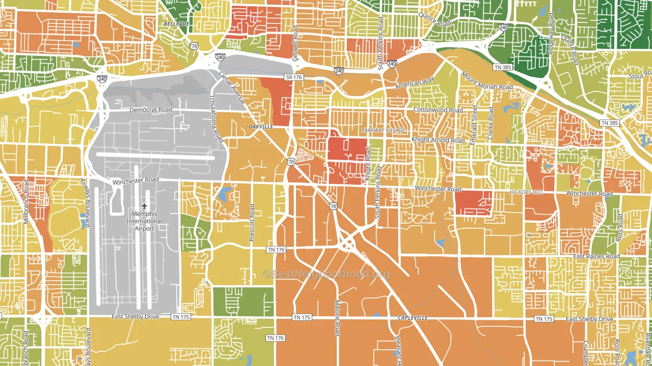 38118, TN block-group voter-turnout map
