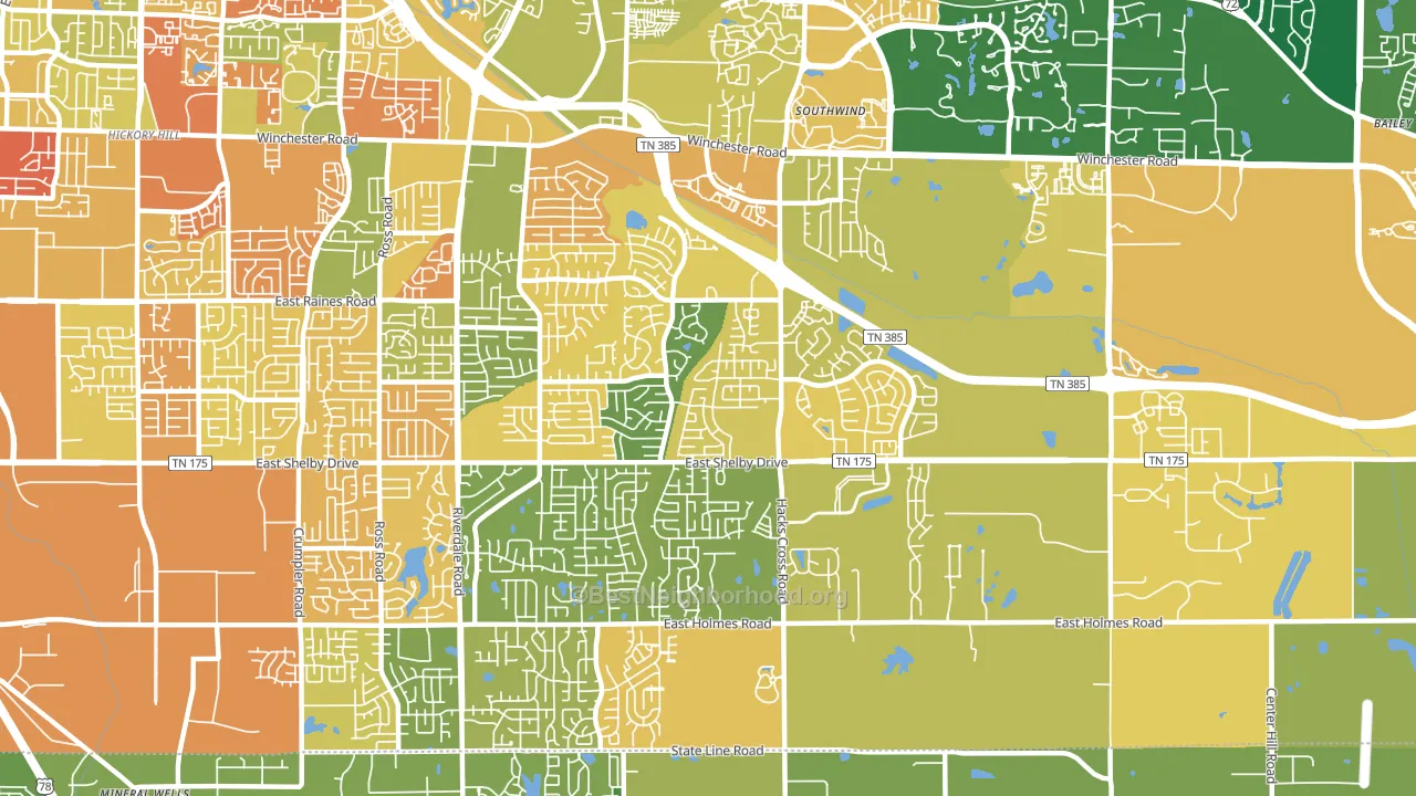 38125, TN block-group voter-turnout map