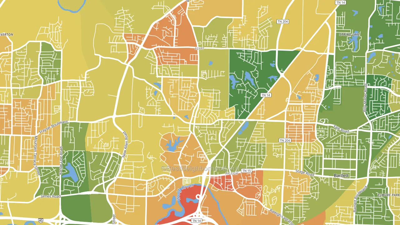 38128, TN block-group voter-turnout map