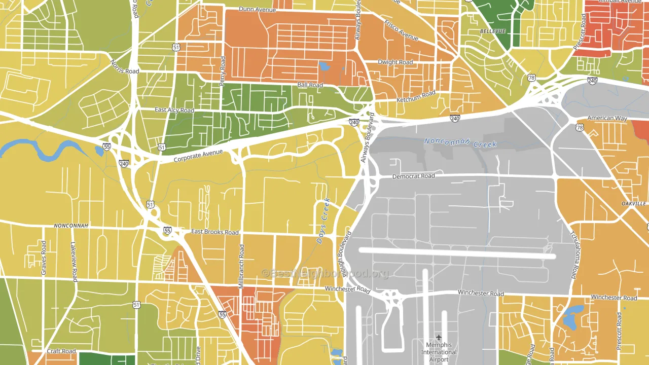 38132, TN block-group voter-turnout map