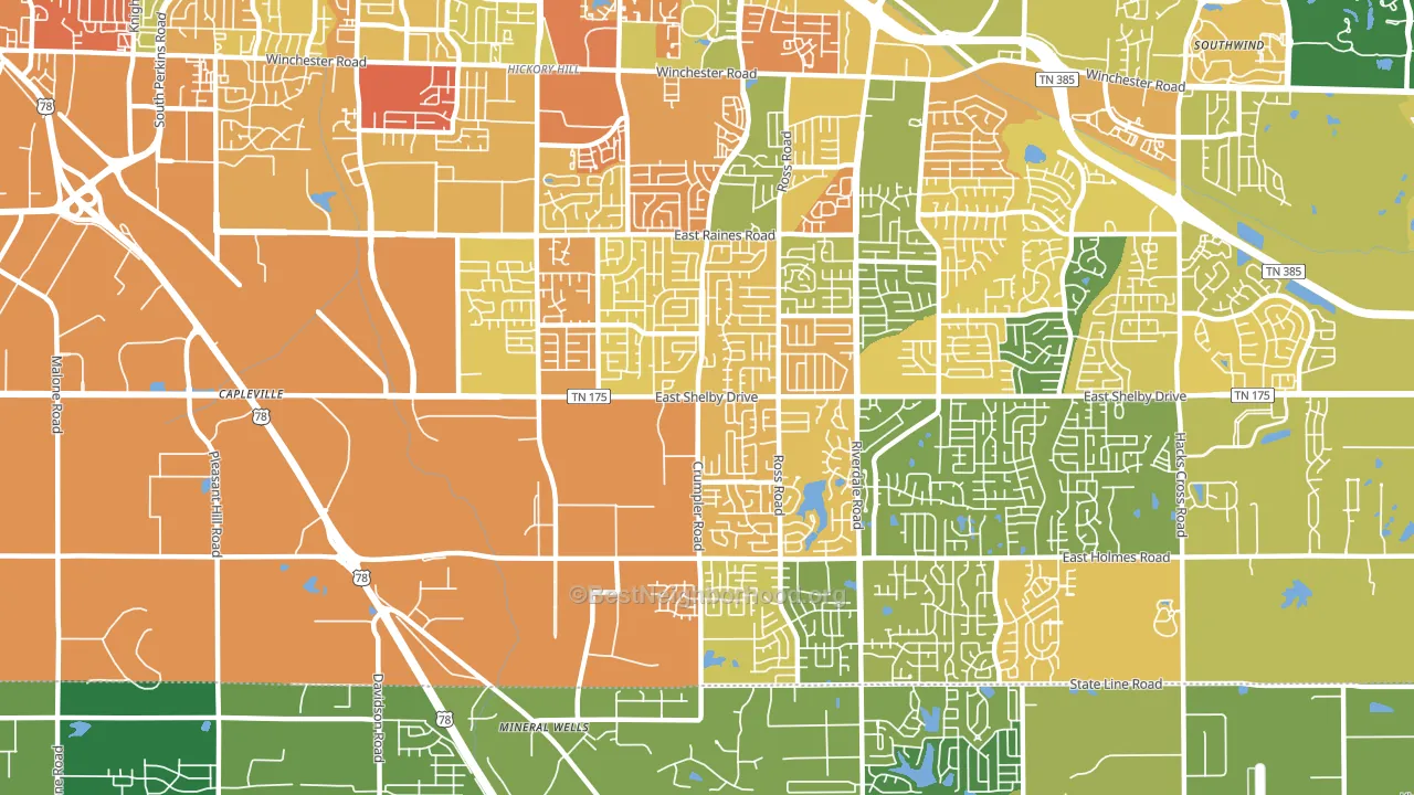 38141, TN block-group voter-turnout map
