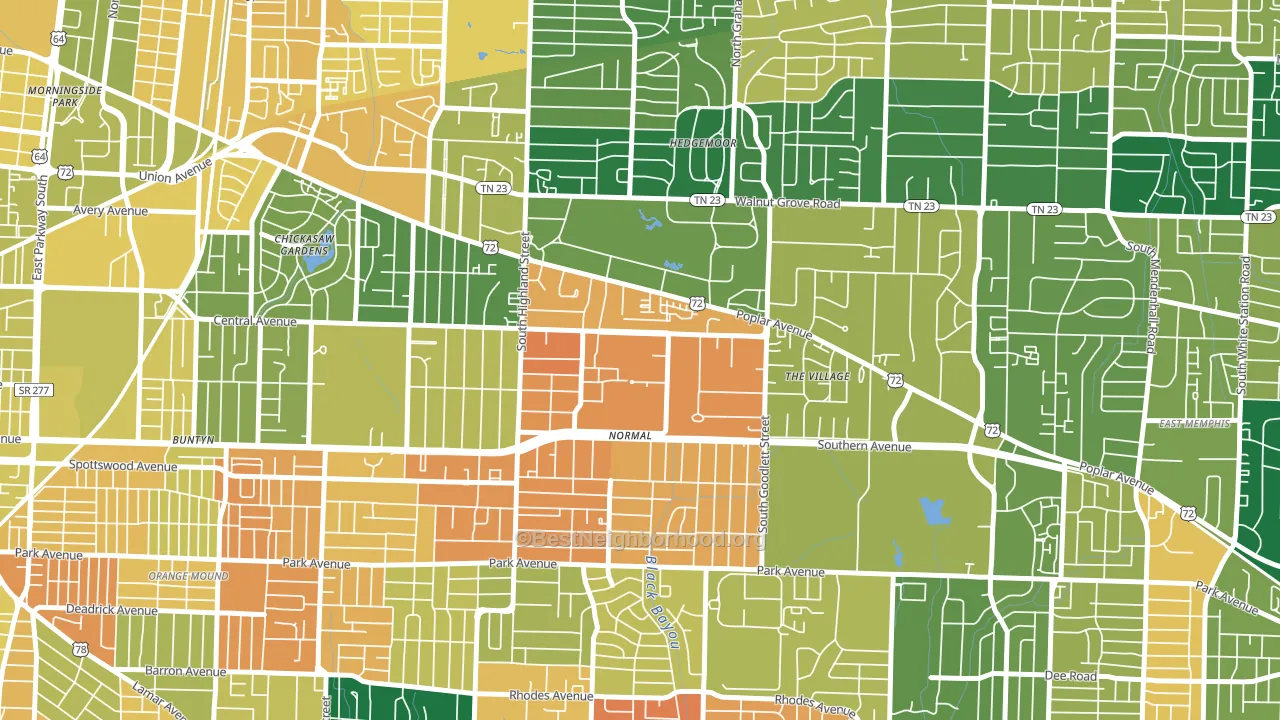 38152, TN block-group voter-turnout map