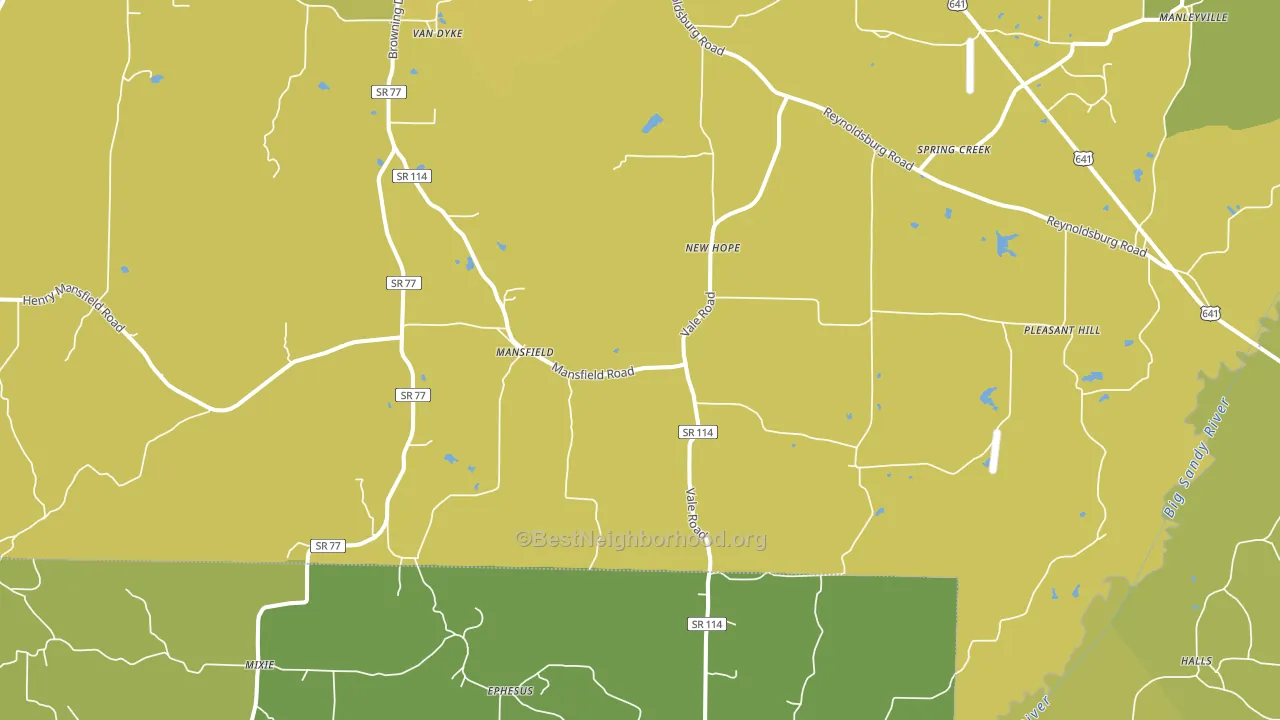 38236, TN block-group voter-turnout map